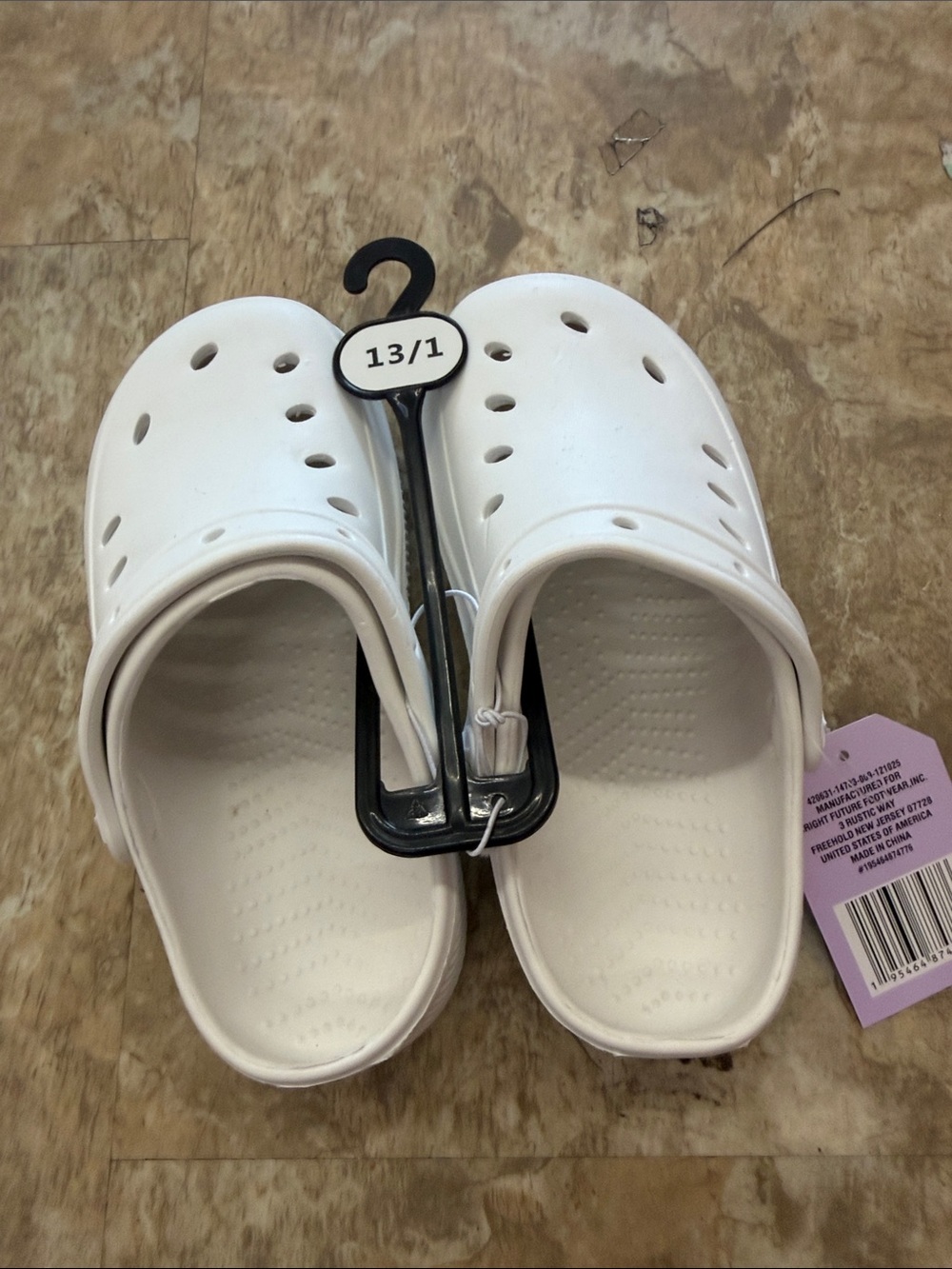 Kids White Comfort Clog Shoes